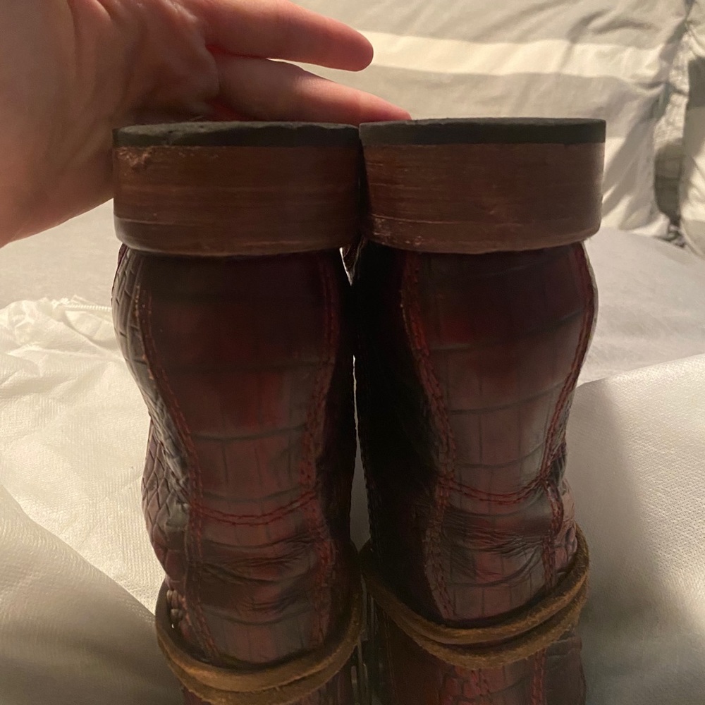 Freebird Red Croco Manchester Boots - Picture 7 of 9